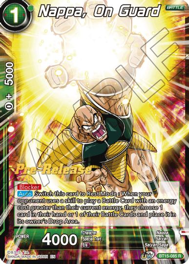 Nappa, on Guard (BT15-085) [Saiyan Showdown Prerelease Promos] | Devastation Store