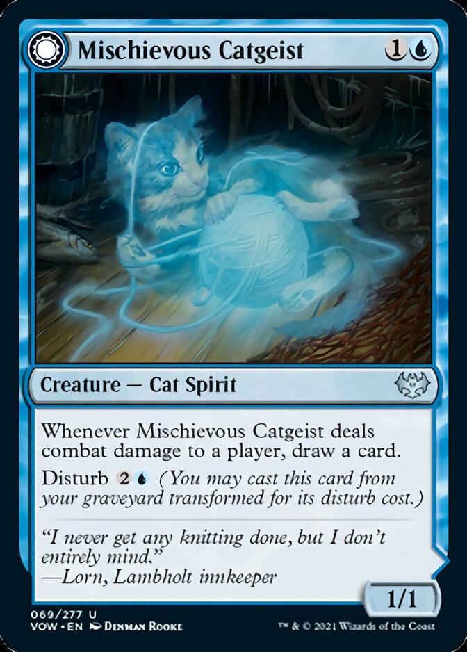 Mischievous Catgeist // Catlike Curiosity [Innistrad: Crimson Vow] | Devastation Store