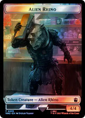 Alien Rhino // Treasure (0060) Double-Sided Token (Surge Foil) [Doctor Who Tokens] | Devastation Store