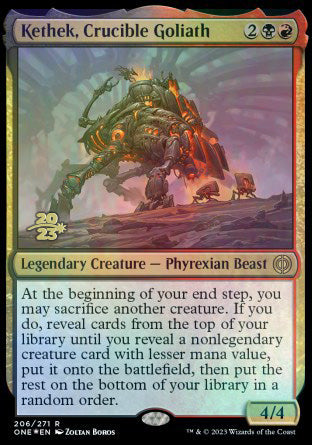 Kethek, Crucible Goliath [Phyrexia: All Will Be One Prerelease Promos] | Devastation Store
