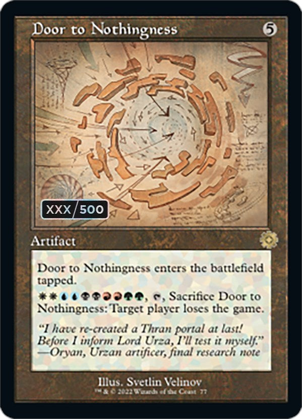 Door to Nothingness (Retro Schematic) (Serial Numbered) [The Brothers' War Retro Artifacts] | Devastation Store