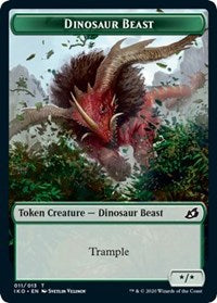 Dinosaur Beast // Human Soldier (003) Double-sided Token [Ikoria: Lair of Behemoths Tokens] | Devastation Store