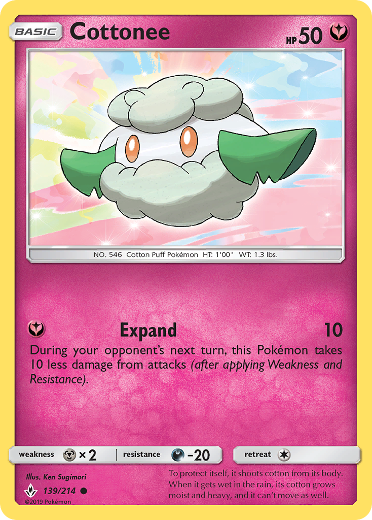 Cottonee (139/214) [Sun & Moon: Unbroken Bonds] | Devastation Store