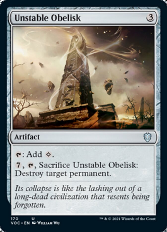 Unstable Obelisk [Innistrad: Crimson Vow Commander] | Devastation Store