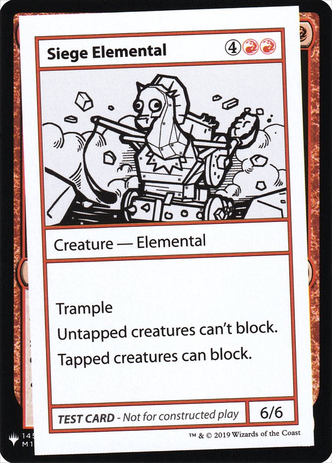 Siege Elemental [Mystery Booster Playtest Cards] | Devastation Store