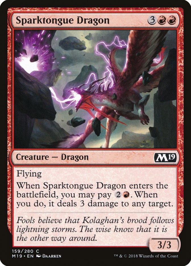 Sparktongue Dragon [Core Set 2019] | Devastation Store