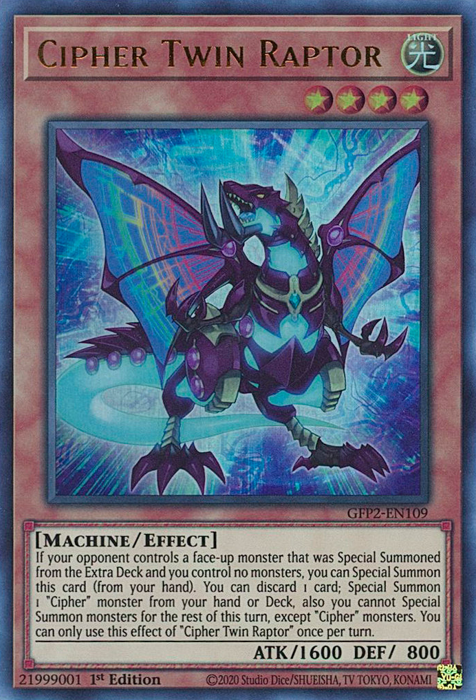 Cipher Twin Raptor [GFP2-EN109] Ultra Rare | Devastation Store