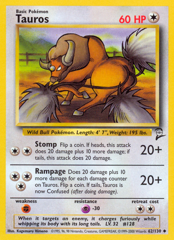 Tauros (62/130) [Base Set 2] | Devastation Store