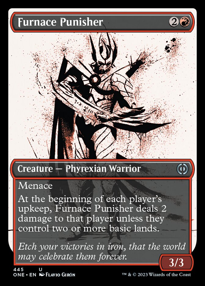 Furnace Punisher (Showcase Ichor Step-and-Compleat Foil) [Phyrexia: All Will Be One] | Devastation Store