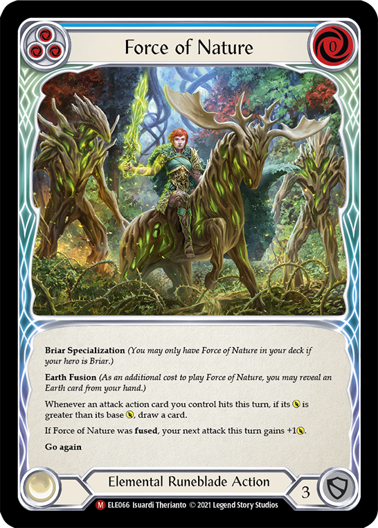 Force of Nature [ELE066] (Tales of Aria)  1st Edition Rainbow Foil | Devastation Store