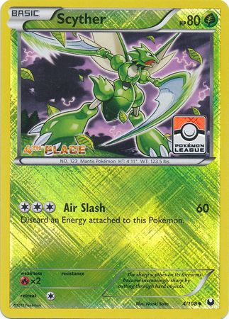 Scyther (4/108) (League Promo 4th Place) [Black & White: Dark Explorers] | Devastation Store