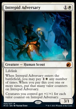 Intrepid Adversary (Promo Pack) [Innistrad: Midnight Hunt Promo Pack] | Devastation Store