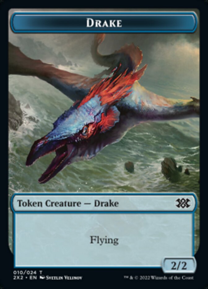 Drake // Treasure Double-sided Token [Double Masters 2022 Tokens] | Devastation Store