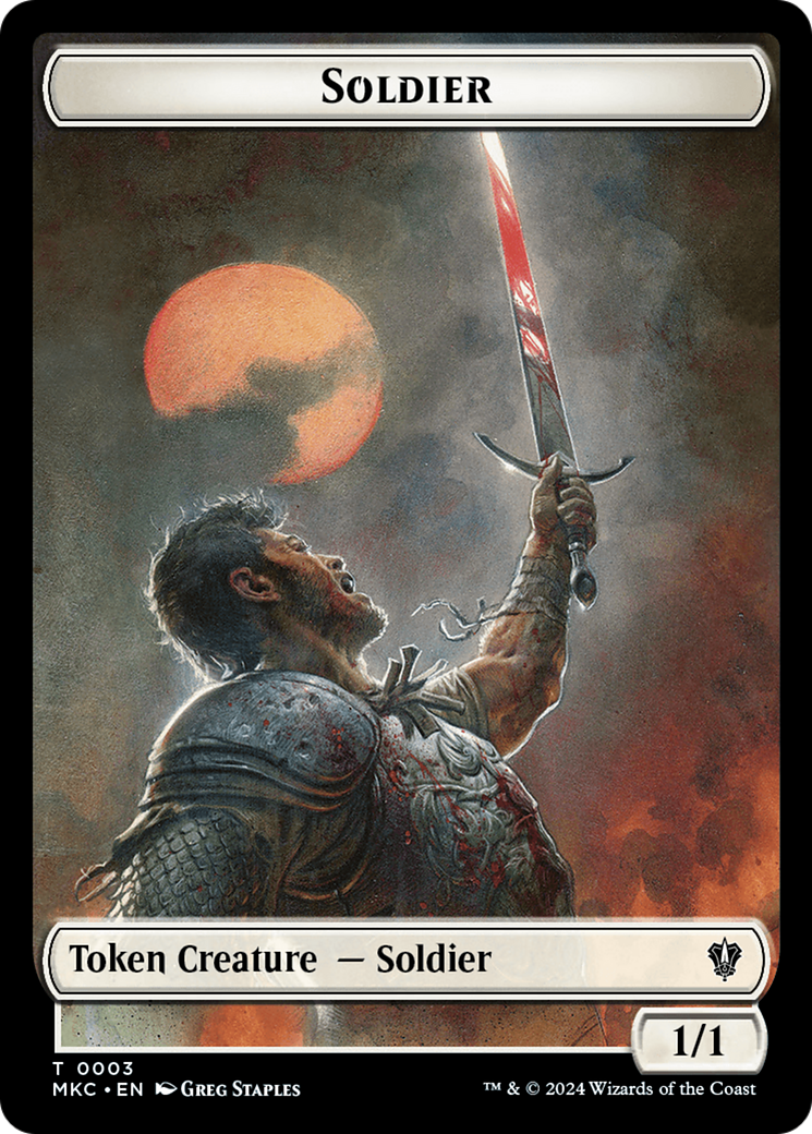 Construct // Soldier Double-Sided Token [Murders at Karlov Manor Commander Tokens] | Devastation Store