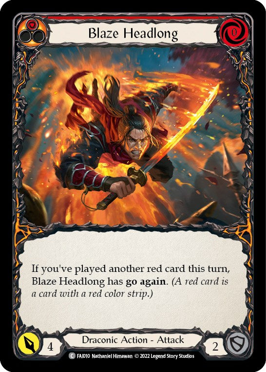 Blaze Headlong [FAI010] (Uprising Fai Blitz Deck) | Devastation Store