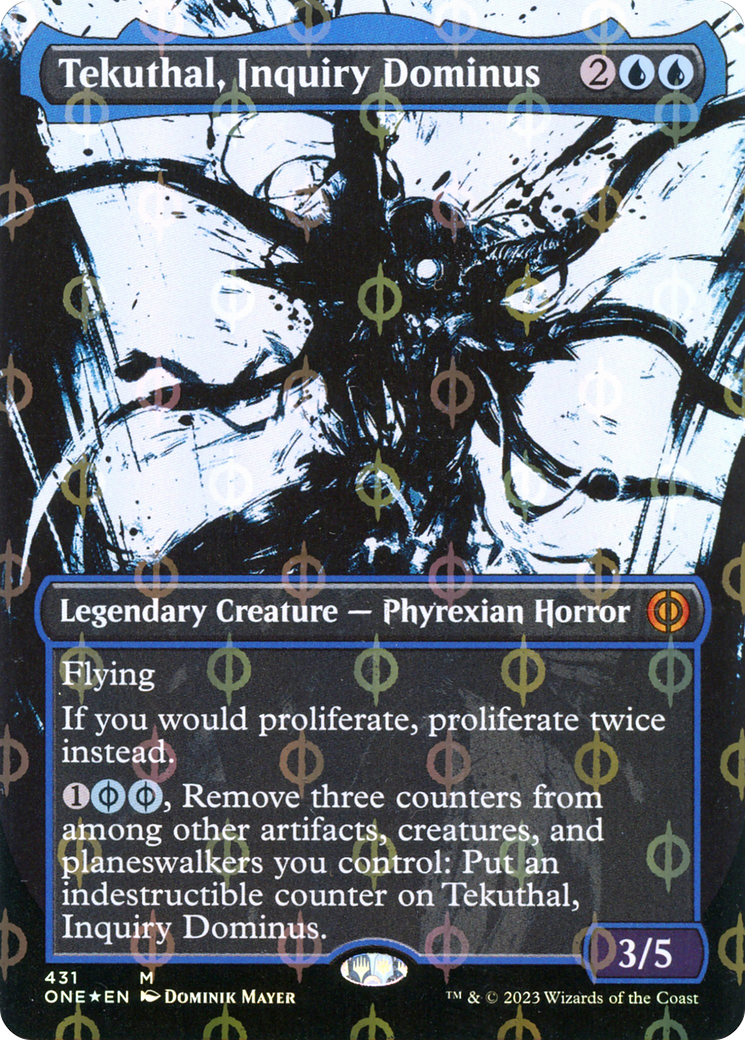 Tekuthal, Inquiry Dominus (Borderless Ichor Step-and-Compleat Foil) [Phyrexia: All Will Be One] | Devastation Store