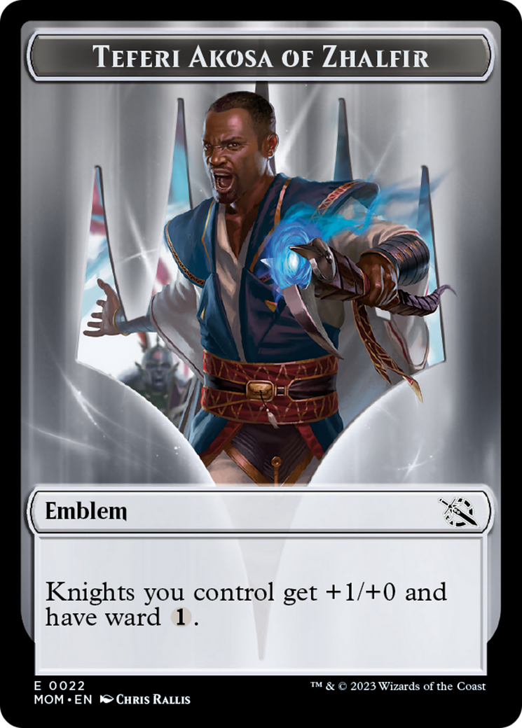 Elemental (2) // Teferi Akosa of Zhalfir Emblem Double-Sided Token [March of the Machine Tokens] | Devastation Store