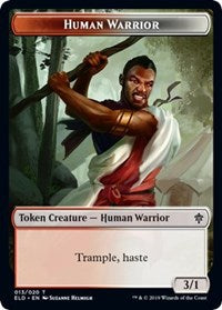 Human Warrior // Food (16) Double-sided Token [Throne of Eldraine Tokens] | Devastation Store