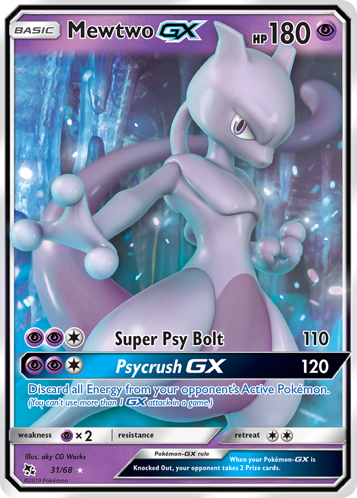 Mewtwo GX (31/68) [Sun & Moon: Hidden Fates] | Devastation Store