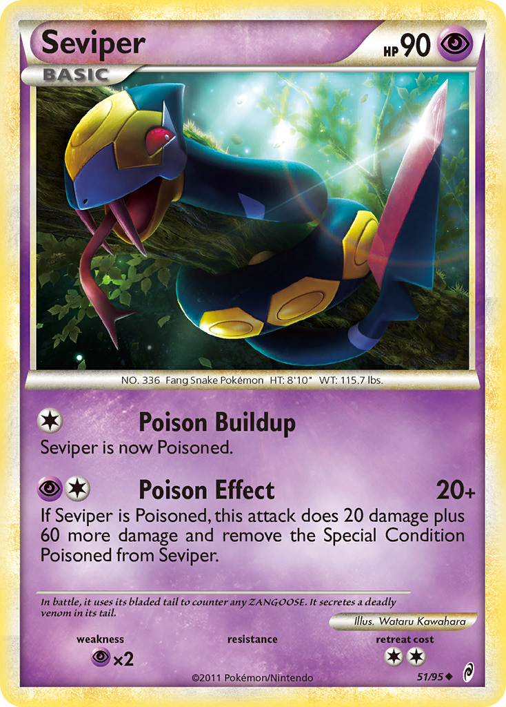 Seviper (51/95) [HeartGold & SoulSilver: Call of Legends] | Devastation Store