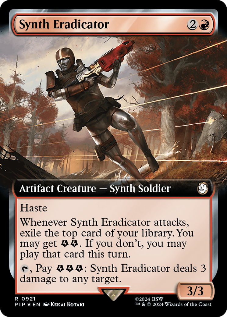 Synth Eradicator (Extended Art) (Surge Foil) [Fallout] | Devastation Store