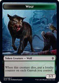 Wolf // Food (16) Double-sided Token [Throne of Eldraine Tokens] | Devastation Store