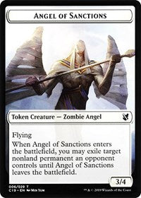 Angel of Sanctions // Horror Double-sided Token [Commander 2019 Tokens] | Devastation Store
