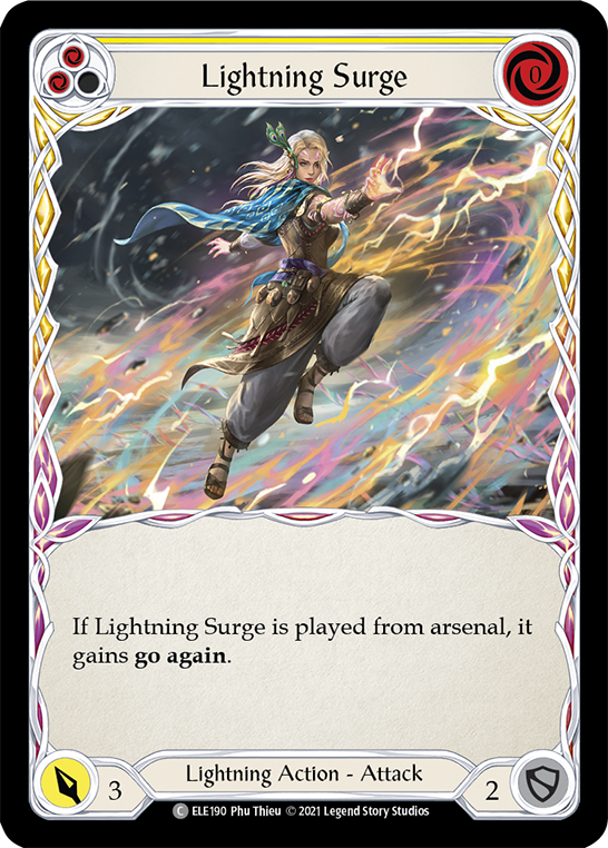 Lightning Surge (Yellow) [ELE190] (Tales of Aria)  1st Edition Normal | Devastation Store