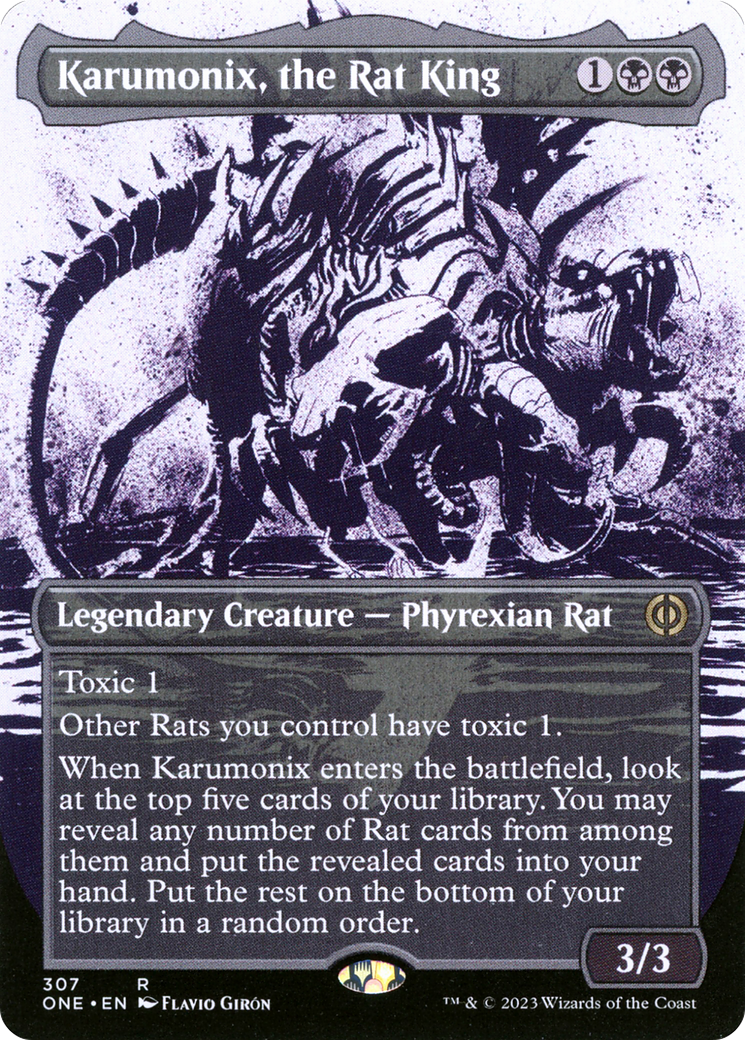 Karumonix, the Rat King (Borderless Ichor) [Phyrexia: All Will Be One] | Devastation Store