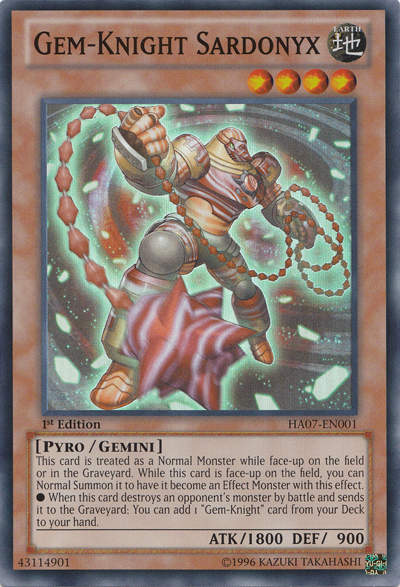 Gem-Knight Sardonyx [HA07-EN001] Super Rare | Devastation Store