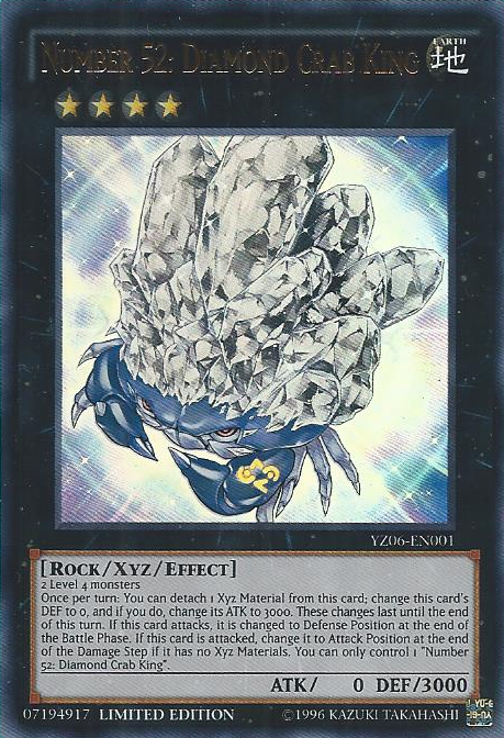 Number 52: Diamond Crab King [YZ06-EN001] Ultra Rare | Devastation Store