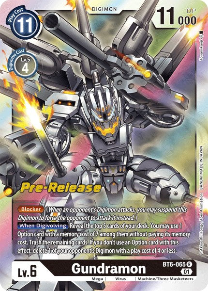 Gundramon [BT6-065] [Double Diamond Pre-Release Cards] | Devastation Store