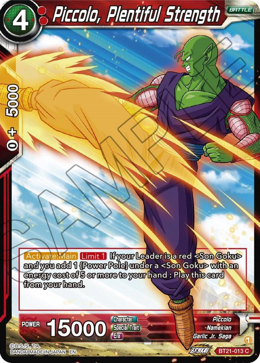 Piccolo, Plentiful Strength (BT21-013) [Wild Resurgence] | Devastation Store