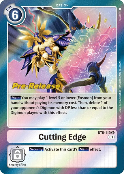 Cutting Edge [BT6-110] [Double Diamond Pre-Release Cards] | Devastation Store