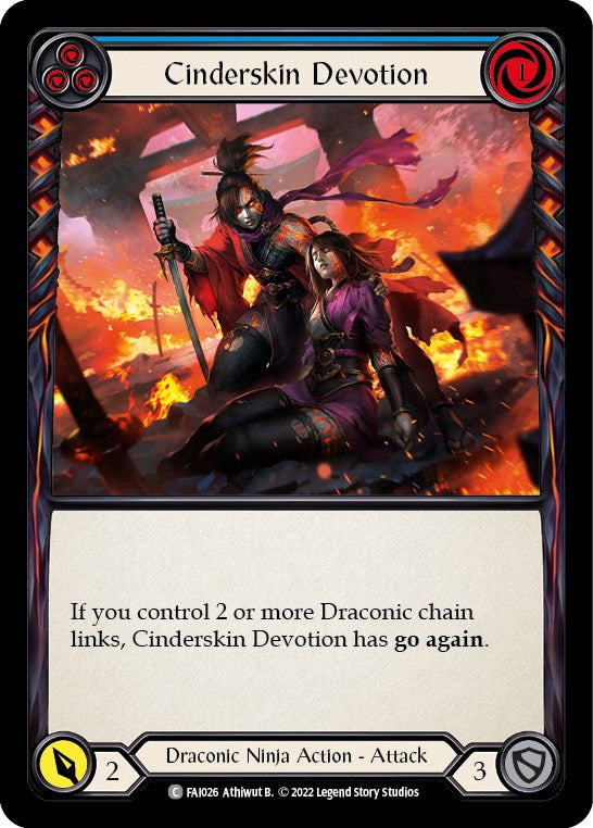 Cinderskin Devotion (Blue) [FAI026] (Uprising Fai Blitz Deck) | Devastation Store