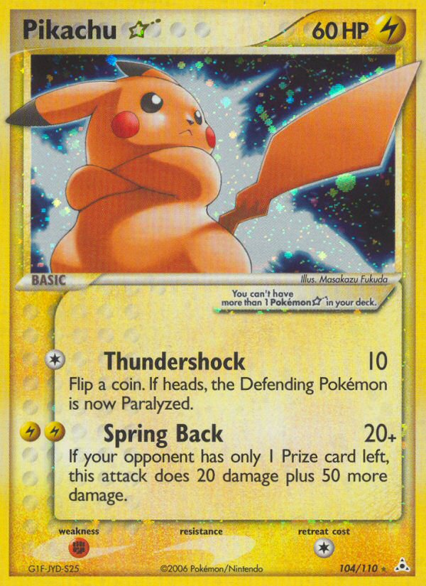 Pikachu Star (104/110) [EX: Holon Phantoms] | Devastation Store