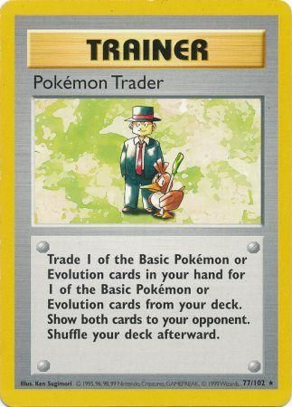 Pokemon Trader (77/102) [Base Set Shadowless Unlimited] | Devastation Store