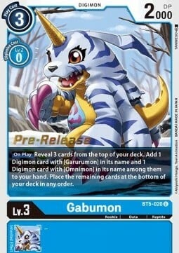 Gabumon [BT5-020] [Battle of Omni Pre-Release Promos] | Devastation Store