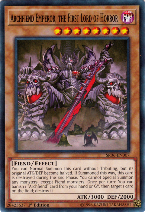 Archfiend Emperor, the First Lord of Horror [SR06-EN007] Common | Devastation Store