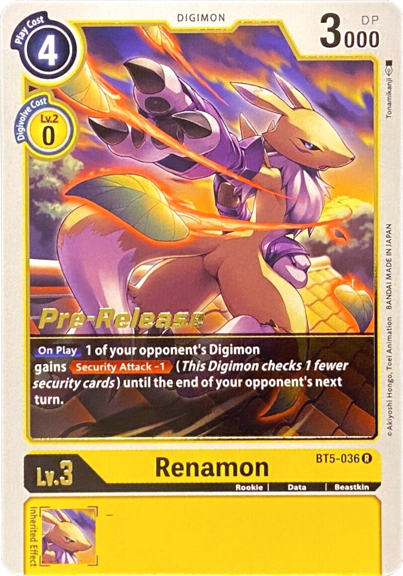 Renamon [BT5-036] [Battle of Omni Pre-Release Promos] | Devastation Store
