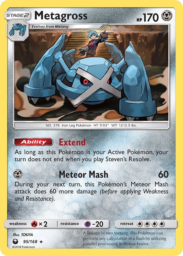 Metagross (95/168) (Prerelease Kit Exclusive) (Theme Deck Exclusive) [Sun & Moon: Celestial Storm] | Devastation Store