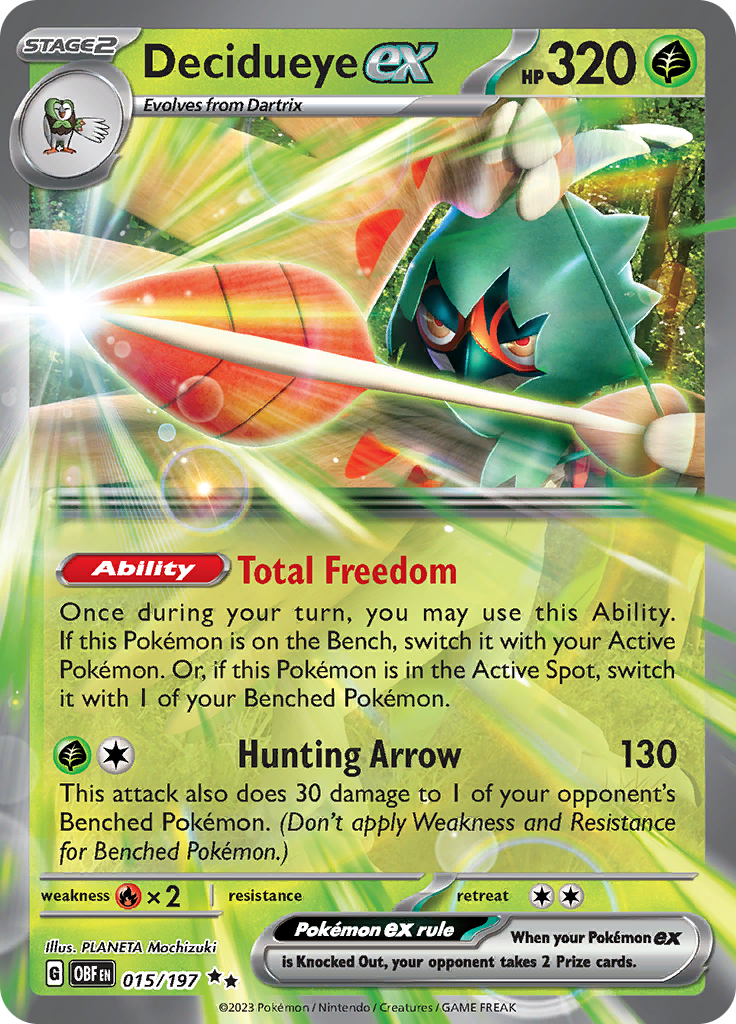 Decidueye ex (015/197) [Scarlet & Violet: Obsidian Flames] | Devastation Store