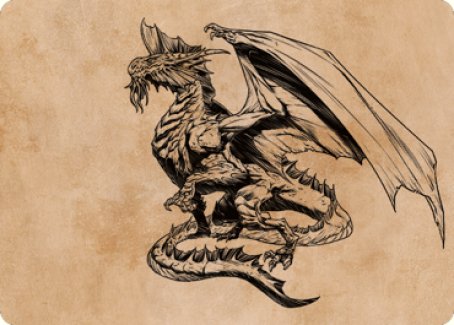 Ancient Silver Dragon Art Card (47) [Commander Legends: Battle for Baldur's Gate Art Series] | Devastation Store