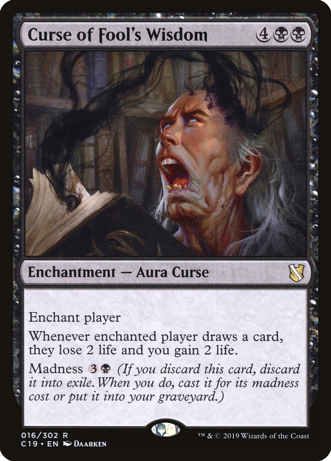 Curse of Fool's Wisdom [Commander 2019] | Devastation Store