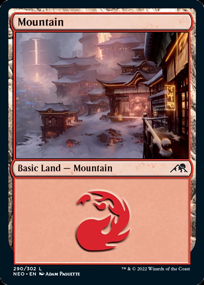 Mountain (290) [Kamigawa: Neon Dynasty] | Devastation Store