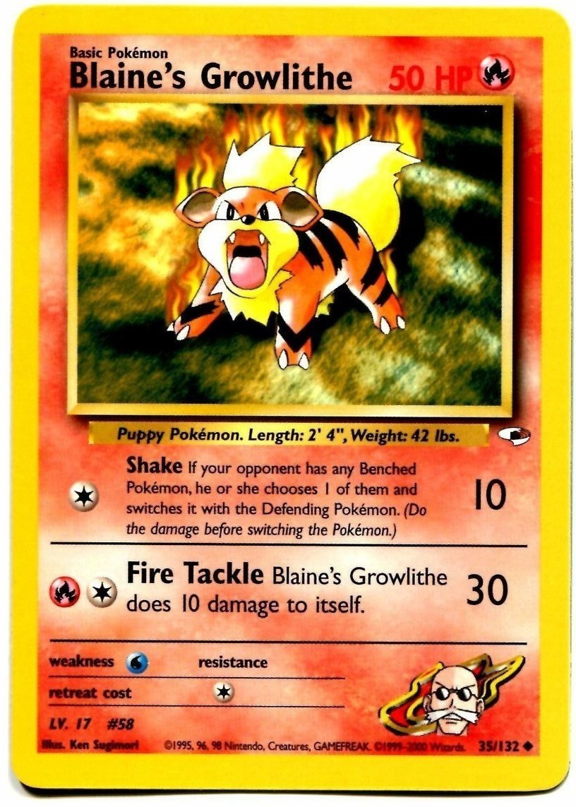 Blaine's Growlithe (35/132) [Gym Heroes Unlimited] | Devastation Store