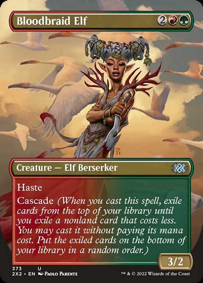 Bloodbraid Elf (Borderless Alternate Art) [Double Masters 2022] | Devastation Store