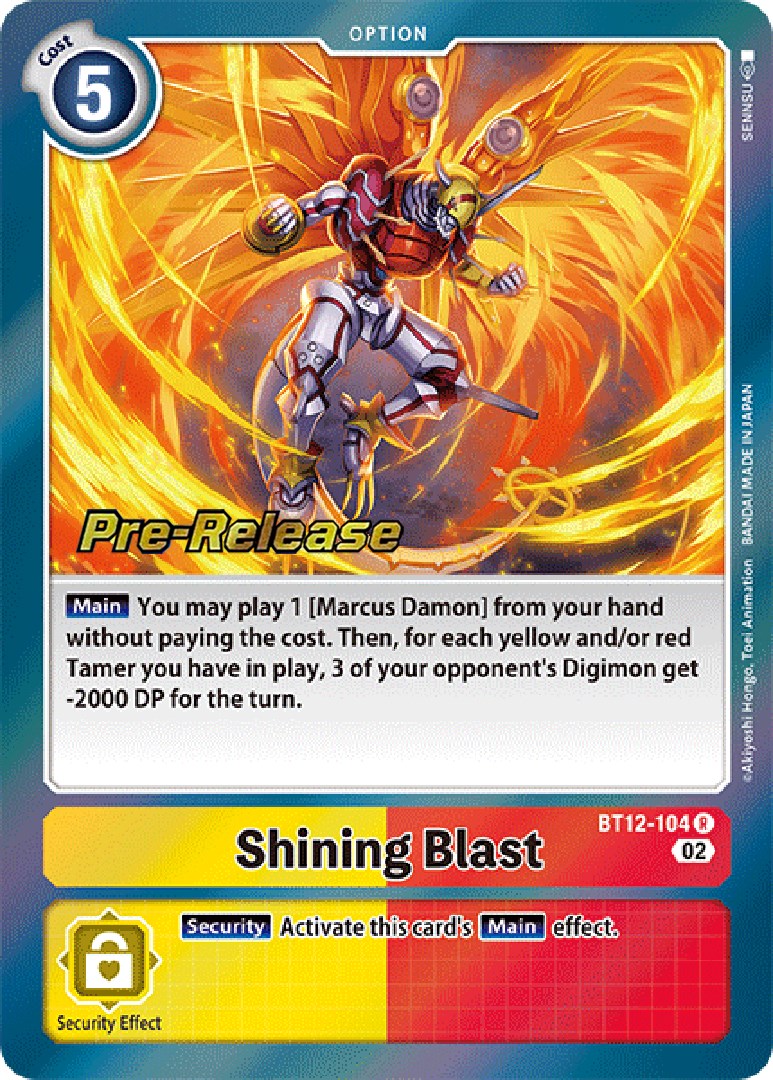 Shining Blast [BT12-104] [Across Time Pre-Release Cards] | Devastation Store