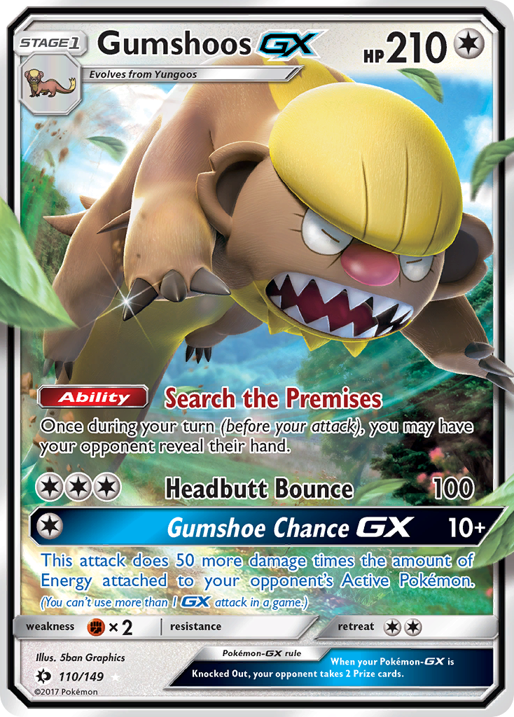 Gumshoos GX (110/149) [Sun & Moon: Base Set] | Devastation Store