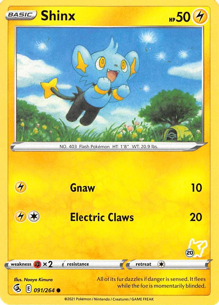 Shinx (091/264) (Pikachu Stamp #20) [Battle Academy 2022] | Devastation Store